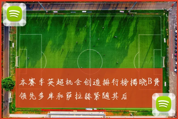 本赛季英超机会创造排行榜揭晓B费领先多库和萨拉赫紧随其后